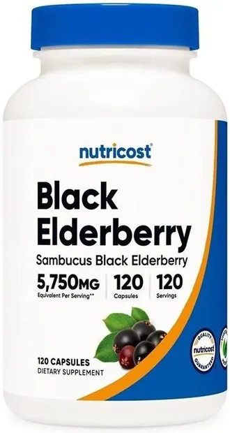 Black Elderberry, 5750 mg, 120 capsule, Nutricost
