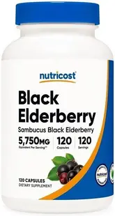 Black Elderberry, 5750 mg, 120 capsule, Nutricost