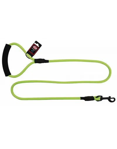 PET NOVA Lesa caine, verde cu maner 120 cm / 1 cm