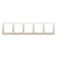 Rama cvintupla pentru doze gips-carton IP20 / IP44; crem