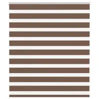 vidaXL Jaluzea tip zebra maro lățime țesătură 125,9 cm poliester