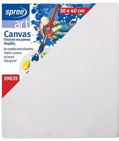 Pânză de pictură pe ramă Spree Art - 30 х 40 cm, 100% bumbac