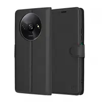 Husa pentru Xiaomi Redmi A3x / A3, Techsuit, Leather Folio, Neagra