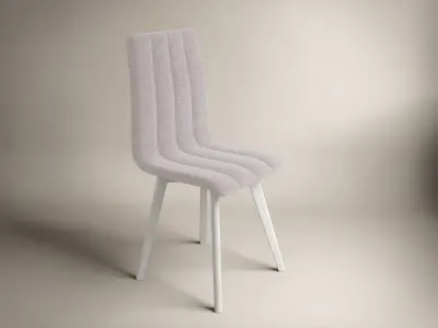 Scaun Karma Tapitat Gri Deschis Alb