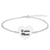 Claudia - Bratara personalizata din argint 925 - Inimioara