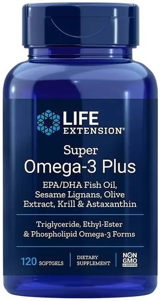 Super Omega-3 Plus, 120 capsule gelatinoase moi, Life Extension