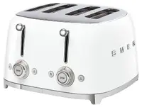 Prăjitor de pâine Smeg - 50’s Style TSF03WHEU, 2000W, 6 trepte, alb