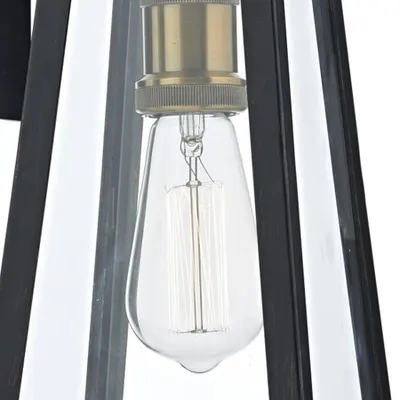 Aplica Duval Outdoor Wall Light Black Glass IP43