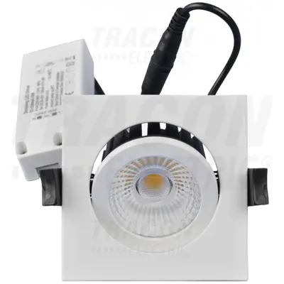 Corp de iluminat LED incastrat, patrat, reglabil DLNCOBD5W 230 V, 50Hz, 5W, 4000K, 510lm, 60°, IP65, EEI=A+