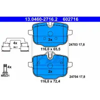 Set placute frana, frana disc ATE 13.0460-2716.2