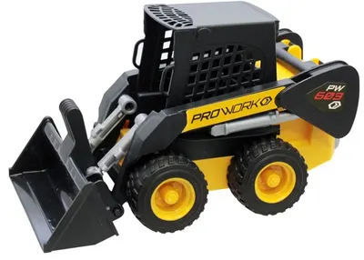 Jucărie Adriatic - Mini buldoexcavator pe roți, 21 cm