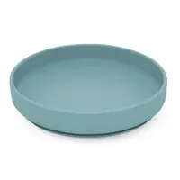 Farfurie, Petite&Mars, Take&Match, Din silicon, Cu ventuza, Fara BPA, Adecvata pentru masina de spalat vase si microunde, Nu absoarbe mirosuri, 6 luni+, 400 ml, Frosted Sky, Albastru