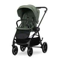 Carucior 2 in 1 pentru copii Lorelli Venice Green, cadru din aluminiu, suspensii, sezut reversibil, geanta, greutate admisa 22 kg