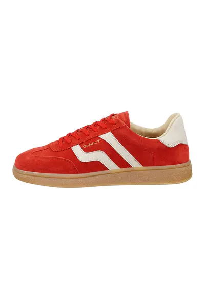 Pantofi sport din piele intoarsa cu garnituri din piele Cuzmo - Rosu vermillion/Alb murdar