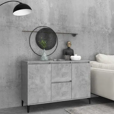 vidaXL Servantă, gri beton, 102x35x70 cm, PAL