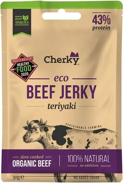 Carne de vită teriyaki organică uscată, 30 g, Cherky