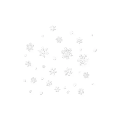 Autocolante de Craciun pentru decorarea ferestrelor, diametru 7.5 cm, model fulg de nea