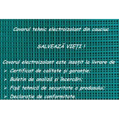 Covor electroizolant din cauciuc Grosime 6mm