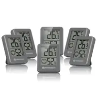 Set 6 statii meteo Bresser Temeo Hygro Indicator 7000015, termometru, higrometru, gri