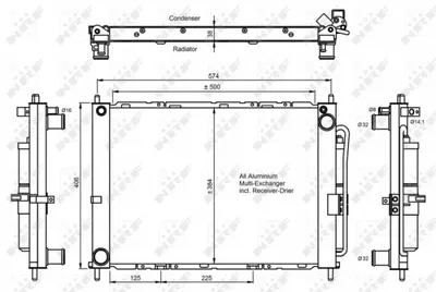 Radiator AC condensator cu uscator potrivit NISSAN MICRA III 1.5D 01.03-06.10