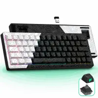 Tastatura mecanica wireless Timebox, 60%, Hot-Swap, Gasket, Alb - Default Title