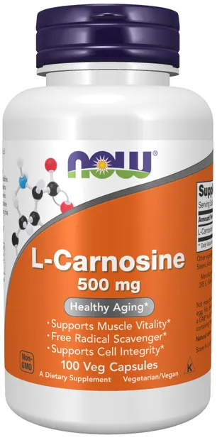 L-Carnosine, 500 mg, 100 capsule, Now
