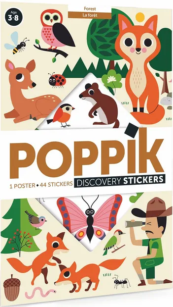 Poster cu stickere Poppik Discovery - Pădure