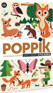 Poster cu stickere Poppik Discovery - Pădure
