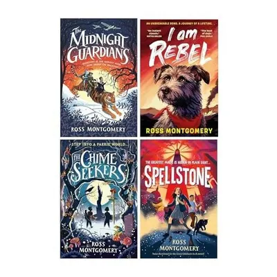 Ross Montgomery 4 Books Collection Set (the Midnight Guardians, The Chime Seekers, Spellstone And I Am Rebel)