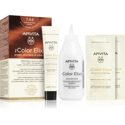 Apivita My Color Elixir culoare par fără amoniac culoare 7.44 Blonde Intense Copper 1 buc