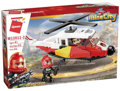 Set constructie Qman Mine City - Elicopter de salvare