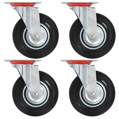 Gossi roti pivotante, 4 buc.,125 mm