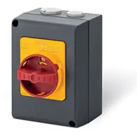 Intrerupator separatorn40A 3P+N IP66 105x150x82mm Y1 IK10 EMERGENCY YELLOW/RED