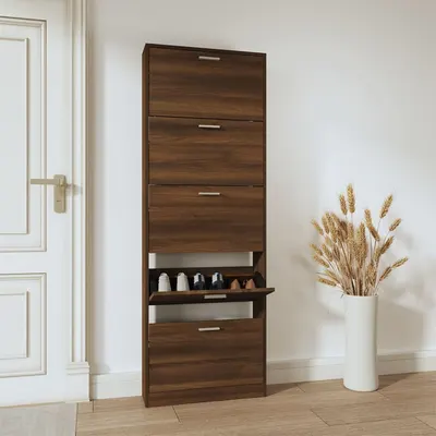 vidaXL Pantofar, stejar maro, 59x17x169 cm, lemn compozit