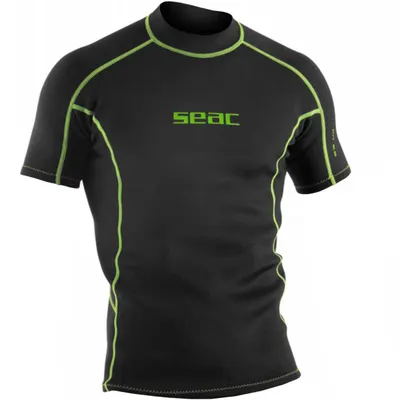 Tricou scurt Seac - FIT Black, Barbati, 2 mm, 3XL