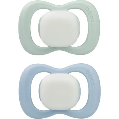 B.Box Glow 0-6m suzetă Sky/Sage 2 buc