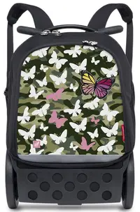 Ghiozdan pe roți Nikidom Roller Up XL - Butterfly Camo