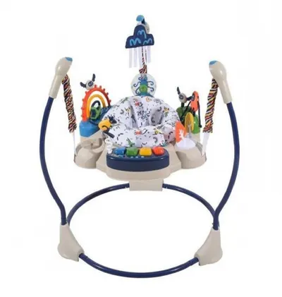 Jumper interactiv 3in1 pentru copii Matadi Forest, cu lumini si efecte sonore, masuta educationala, inaltime reglabila, sezut ergonomic