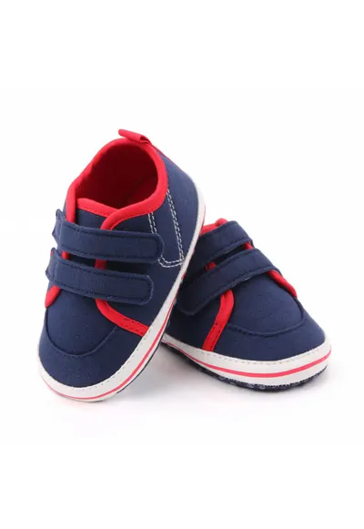 Tenisi Casual - Textil - Baieti - Velcro - Bleumarin - Rosu - 3-6 luni