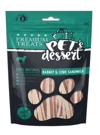 Pet s Desert Dog Rabbit and Cod Sandwich 80 Gr LSR-08