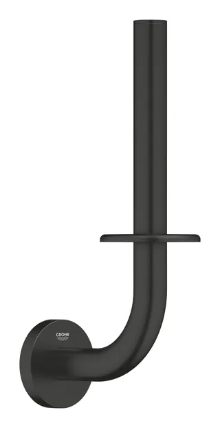 Suport hartie igienica Grohe Essentials, pe perete, metal, mat, negru, 1024692430