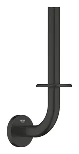 Suport hartie igienica Grohe Essentials, pe perete, metal, mat, negru, 1024692430