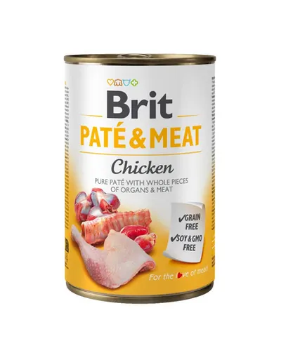 BRIT Pate&Meat chicken 400 g Conserva hrana umeda caine, pateu cu pui