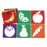 Set de 12 șabloane cu fructe și legume, 20 x 20 cm
