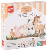 Puzzle progresiv Apli Kids 6 în 1- Animale de fermă
