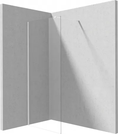 Paravan dus fix 100x195cm, sticla securizata 6 mm, alb mat, tehnologie Active-Cover, Deante Prizma