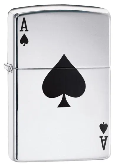 Bricheta Zippo - Polish Chrome, as de pica