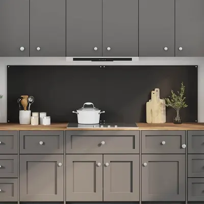 vidaXL Panou de bucătărie 2 buc. Negru 100 x 60 cm sticlă securizată