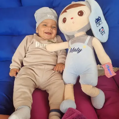 Papusa personalizata de plus Iepuras Baietel (XL)
