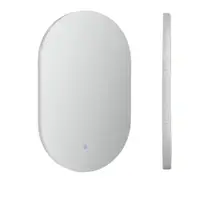 kleankin Oglindă de Perete cu Lumină LED în 3 Culori și Funcție Anti-Aburire, 81x51x4.5 cm, Transparent | Aosom Romania
